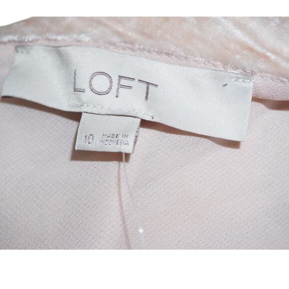 LOFT Crushed Velvet Sleeveless Shift Dress – Blush Pink Ombre – Size 10 – NWT - Picture 6 of 6